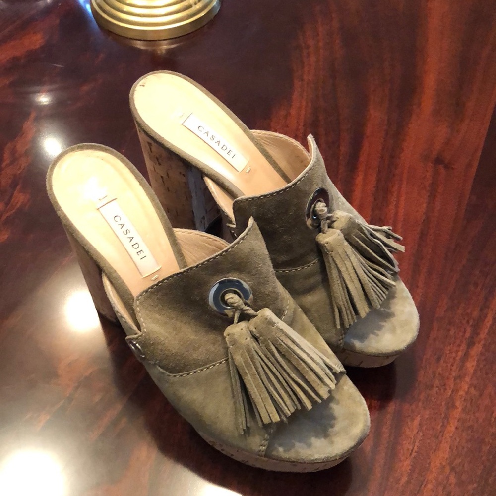 Casadei high heel fabulous mules 💚